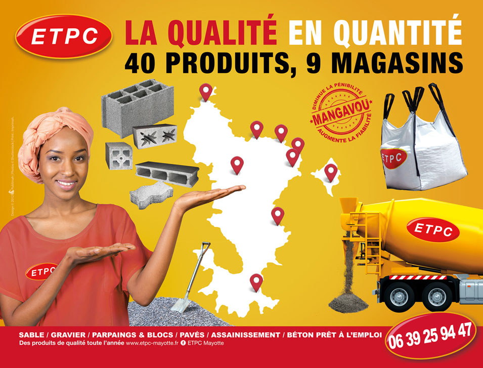 la qualite la quantite 40produits 9 magasins affiche publicitaire